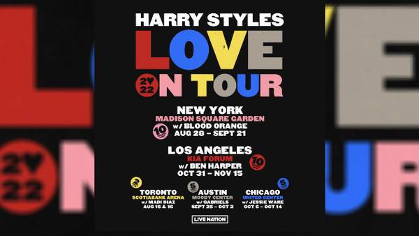 Harry Styles sells out all 42 tour dates, pledges more than $1 million to gun safety organization